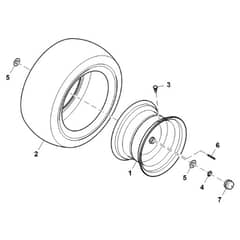 John Deere X166 - PC13345 - Wheel - ST903247