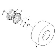 John Deere X166R - PC13348 - Wheel - ST800951