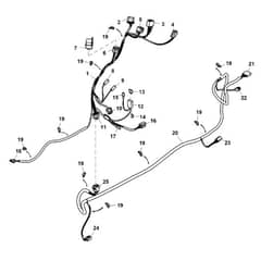 John Deere X167 - PC13999 - Chassis Wiring - ST1009550