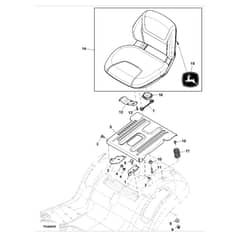 John Deere X167 - PC13999 - Seat - ST1010604
