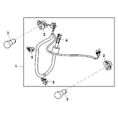 John Deere X300 - PC9519 - Headlight Wiring ( - 040000) - ST541162
