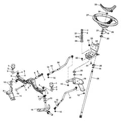 John Deere X300 - PC9519 - Steering Wheel (040001 - ) - ST541470