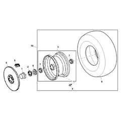 John Deere X300 - PC9519 - Front Wheels - ST541474