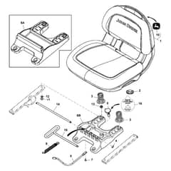 John Deere X300 - PC9519 - Seat - ST541480