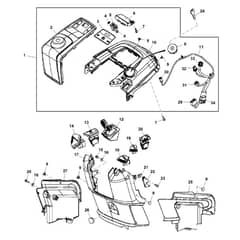John Deere X300 - PC9519 - Instrument Panel ( - 040000) - ST541482