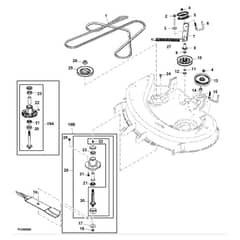 John Deere X300 - PC9519 - Mower Drive ( - 050000) - ST541492