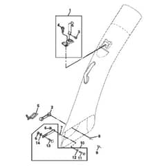 John Deere X300 - PC9519 - Lower Chute - ST541534