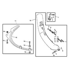 John Deere X300 - PC9519 - Lower Chute (040001 - 085000) - ST541536