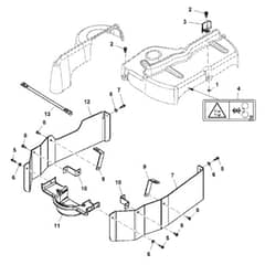 John Deere X300 - PC9519 - Shield Kit - ST541555