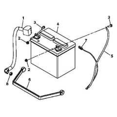 John Deere X300R - PC9608 - Battery ( - 220000) - ST559195