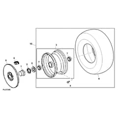 John Deere X300R - PC9608 - Front Wheels - ST559223