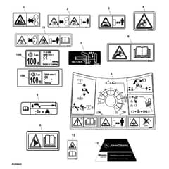 John Deere X300R - PC9608 - Labels - ST559252