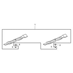 John Deere X300R - PC9608 - Mower Blades - ST956101