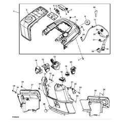 John Deere X304 - PC9520 - Instrument Panel ( - 040000) - ST541345