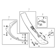 John Deere X304 - PC9520 - Lower Chute (42) ( - 040000) - ST541377