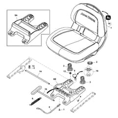 John Deere X305R - PC10882 - Seat - ST700226