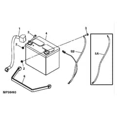 John Deere X320 - PC9521 - Battery ( - 220000) - ST541164