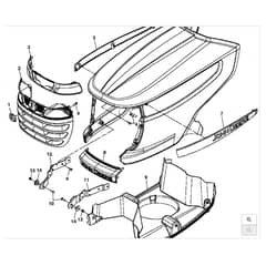 John Deere X320 - PC9521 - Hood ( - 280000) - ST541201