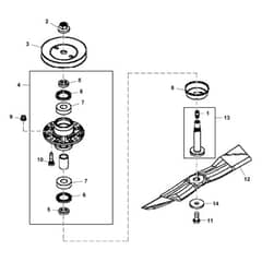 John Deere X320 - PC9521 - Spindles - ST541219
