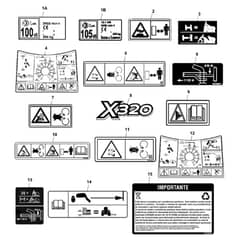 John Deere X320 - PC9521 - Labels - ST541250