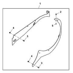 John Deere X330 - PC12876 - Deflector Kit (110001 - ) - ST1061352