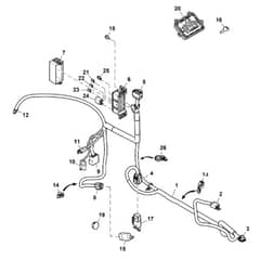 John Deere X350 - PC12707 - Chassis Wiring - ST841045