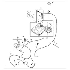 John Deere X354 - PC12709 - Fuel Tank - ST841909
