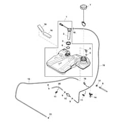 John Deere X354 - PC12709 - Fuel Tank - ST888770