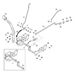 John Deere X380 - PC12711 - Brake Pedal - ST840785