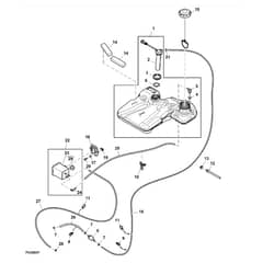 John Deere X380 - PC12711 - Fuel Tank - ST841909