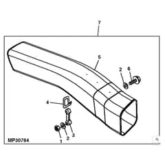 John Deere X380 - PC12711 - Powerflow Chute - ST917280