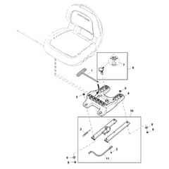 John Deere X380 - PC12711 - Seat Slide - ST923629