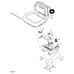 John Deere X384 - PC12712 - Seat ( - 110000) - ST1008629