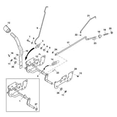 John Deere X384 - PC12712 - Brake Pedal - ST840785