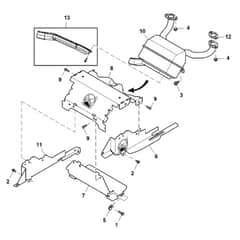 John Deere X384 - PC12712 - Muffler - ST842167