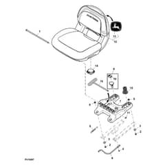 John Deere X390 - PC12713 - Seat ( - 110000) - ST1008629