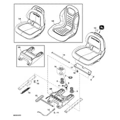John Deere X500 - PC9524 - Seat - ST541889