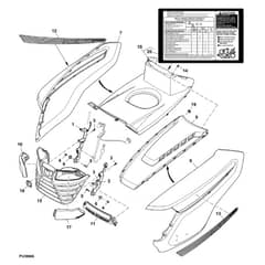 John Deere X500 - PC9524 - Hood (090001 - ) - ST763490