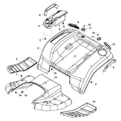 John Deere X534 - PC9526 - Fenderdeck - ST541737