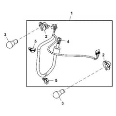 John Deere X534 - PC9526 - Headlight Wiring (020001 - ) - ST542012