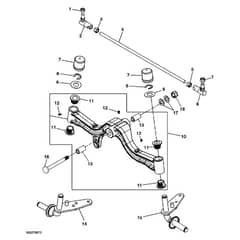 John Deere X534 - PC9526 - Front Axle - ST542035