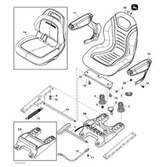 John Deere X534 - PC9526 - Seat - ST542046
