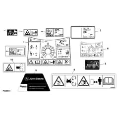 John Deere X534 - PC9526 - Labels - ST542114