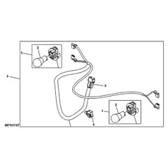 John Deere X540 - PC9527 - Headlight Wiring (020001 - ) - ST541708