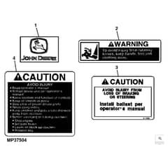 John Deere X540 - PC9527 - Labels - ST541820