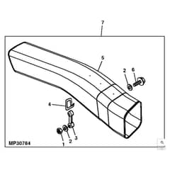 John Deere X540 - PC9527 - Powerflow Chute - ST541925