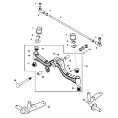 John Deere X540 - PC9527 - Front Axle - ST542173