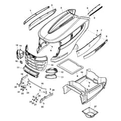 John Deere X540 - PC9527 - Hood - ST542182