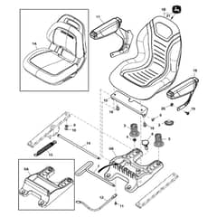 John Deere X540 - PC9527 - Seat - ST542183