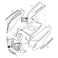John Deere X570 - PC12715 - Hood - ST840129